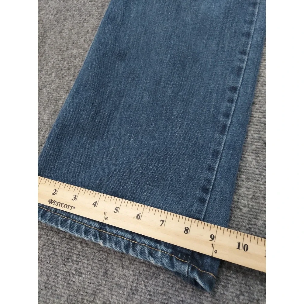 Wrangler Jeans Mens 38x36 Blue Slim Boot Cut Western Ranch Cowboy Cotton Denim